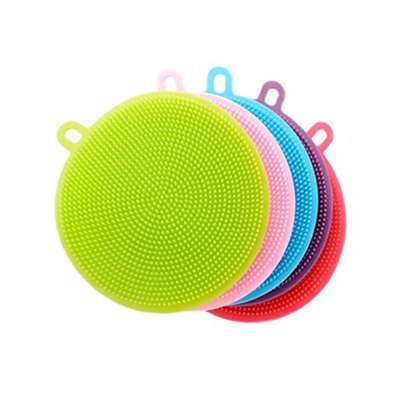 hot selling silicone dish washing Reusable Cleaning Sponge scrubber brush